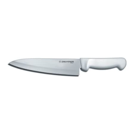 Dexter Russell Dexter Russell - Cook's Knife, High Carbon Steel, Stamped, White Handle, 8inL 31600